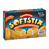 SuperPretzel Softstix cheddar cheese filled soft pretzel sticks Left Picture